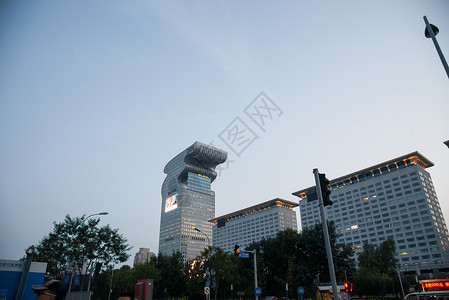 建筑广场水平构图北京奥体中心高清图片