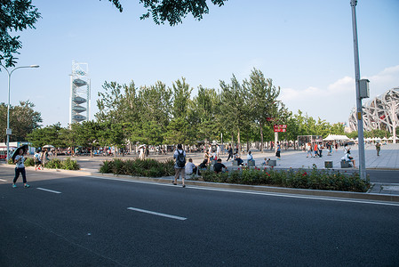 奥林匹克国家公园奥林匹克公园路北京奥体中心背景