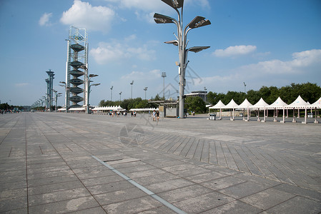 国际奥林匹克国际著名景点云体育场北京奥体中心背景
