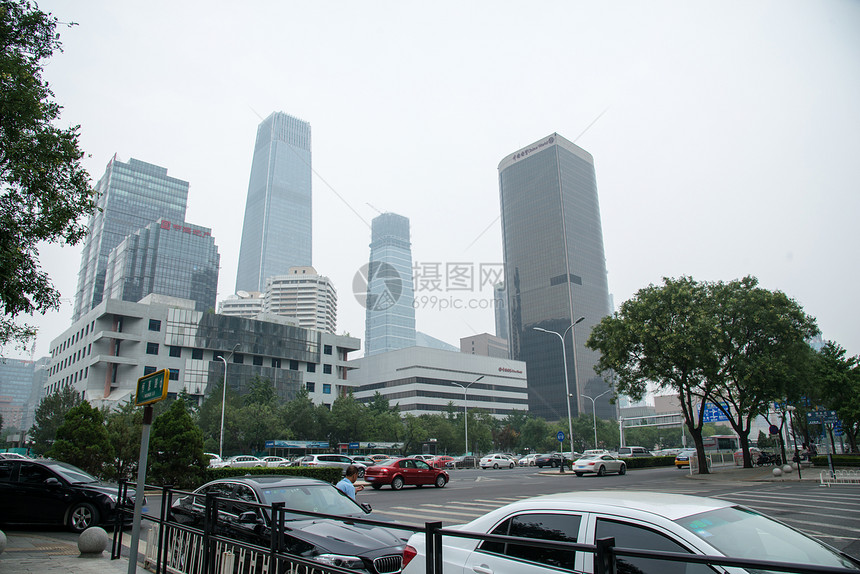 高层建筑水平构图道路北京城市建筑图片