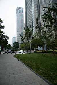 北京cbd步行道路都市风景北京城市建筑图片