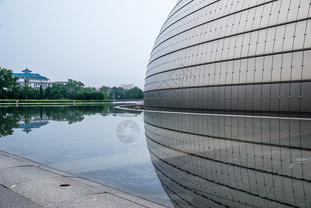 现代圆顶建筑天空北京大剧院图片