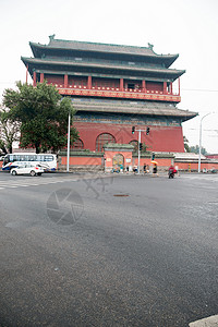 免抠汽车素材北京钟鼓楼城楼背景