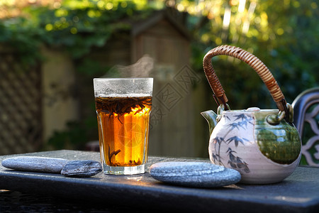 温馨家园高雅健康生活方式茶杯背景图片