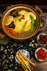 中华饮食养生文化鸡汤背景