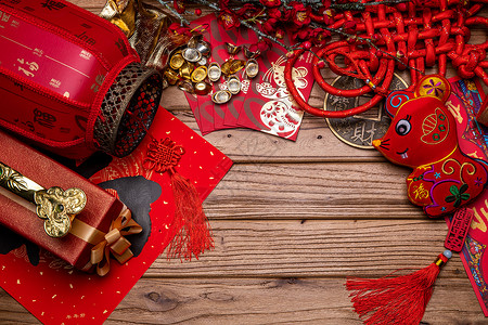 传统庆典传统节日大量物体新年静物背景图片