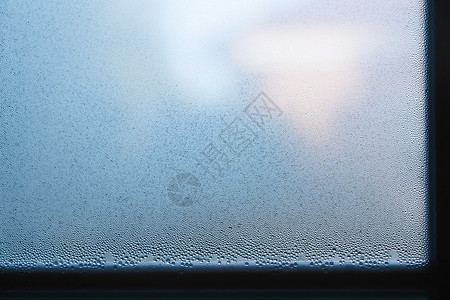 格子透明素材雨后的窗户局部背景
