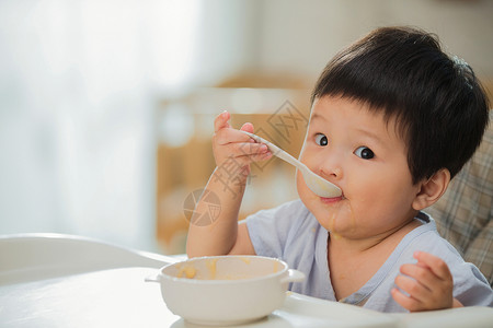 儿童的房间婴儿食品童年健康食物宝宝吃饭背景