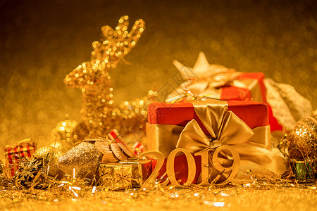 包装盒光斑传统庆典圣诞节静物图片