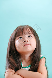 小女孩的可爱表情儿童节高清图片素材