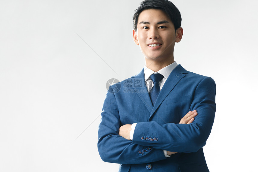 衬衫领带幸福通勤者商务青年男人图片