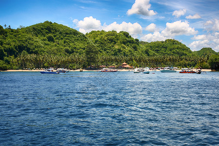货轮游艇自然巴厘岛海景图片