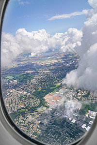路飞凯多从飞机上俯瞰大地背景
