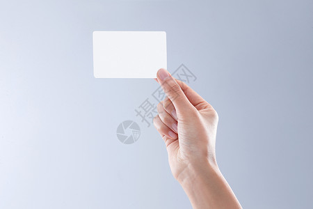 空白符号亚洲人手势留白手拿卡片背景
