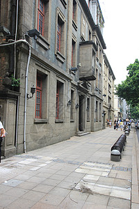 古典式巷广州沙面城市建筑背景