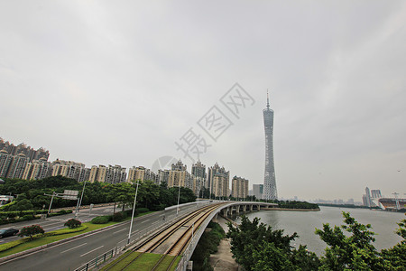 湖地标建筑城市道路广东省广州珠江新城城市建筑图片