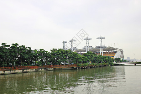 河边沙提广东省广州珠江新城背景