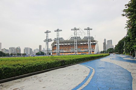 广州体育中心广东省广州珠江新城背景