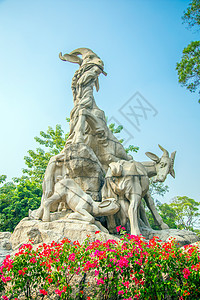 中国特征广州越秀公园背景