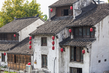 徽派古典无锡清名桥古运河景区背景