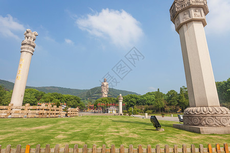 黔灵公园雕刻宫殿灵江苏省无锡灵山风景区背景