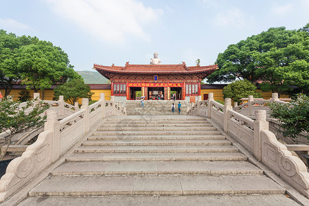 神秘古老中国古老的灵江苏省无锡灵山风景区背景