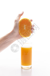 切橙子男人自制橙汁背景