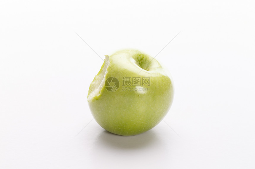有机食品又一个缺口的青苹果图片