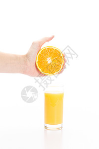 新鲜挤自制橙汁图片