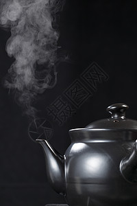 热气器蒸汽传统文化水壶背景