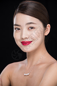 珠宝亚洲人化妆青年女人妆面肖像图片