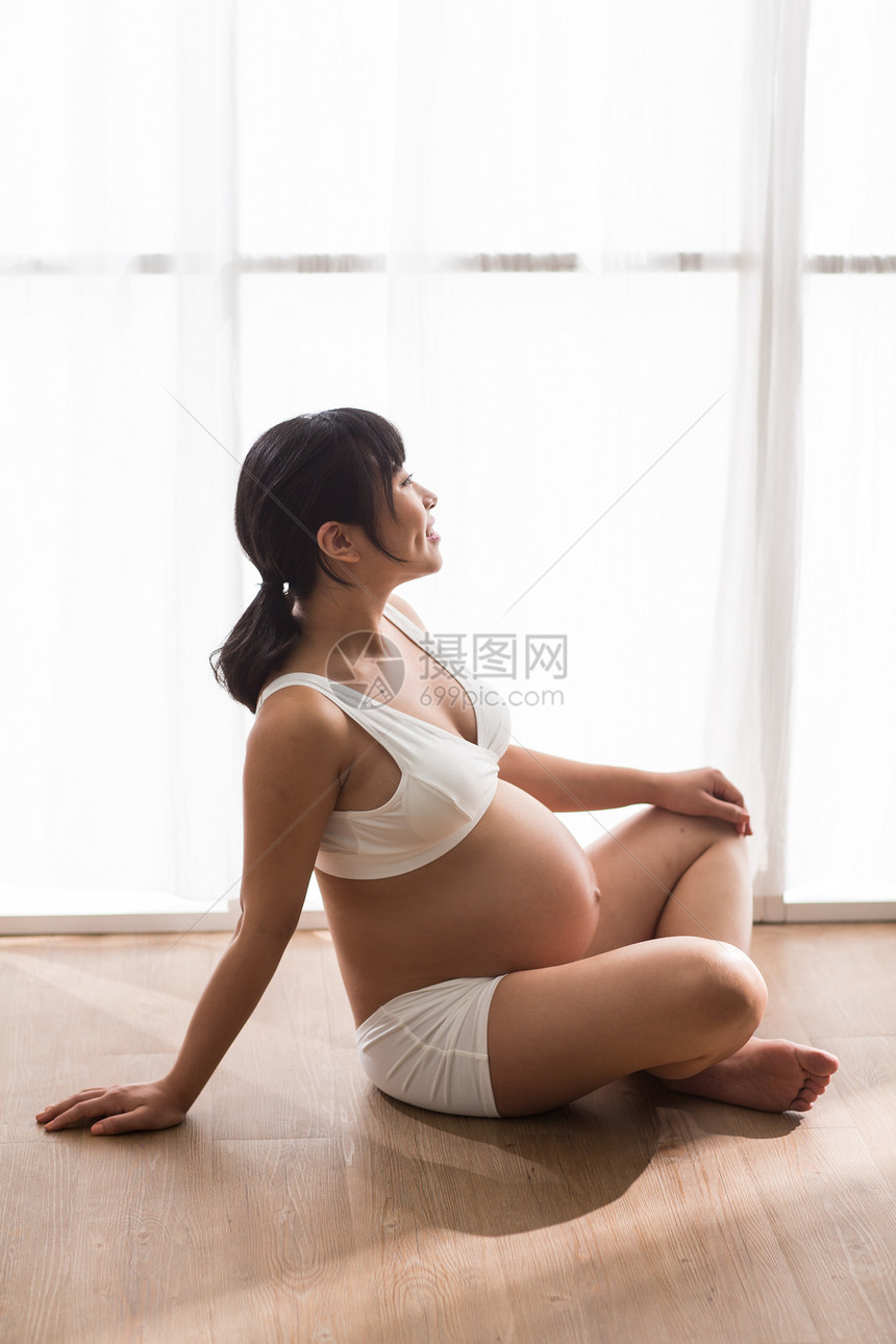 健康生活方式健康的亚洲幸福的孕妇图片