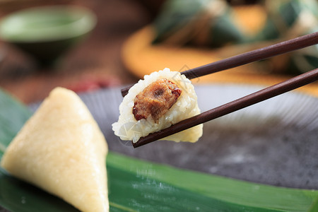 端午特产白米粽子高清图片