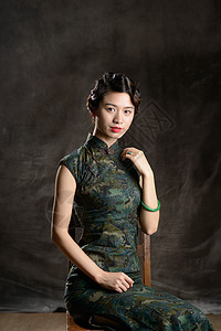 中国画装饰美女美人上流社会古典式名媛图背景