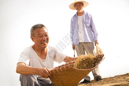 老农民在干农活背景图片