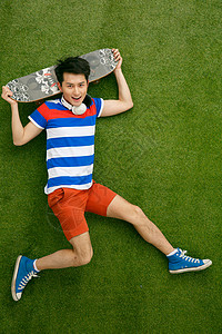 滑板爱好者运动运动时尚活力的青年男人玩滑板背景