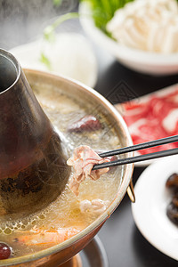 火锅材料烹调食品火锅涮羊肉背景