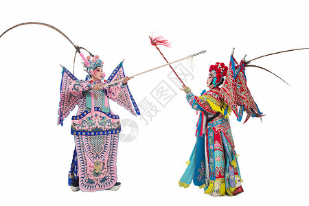 白色舞台素材传统服装京剧背景