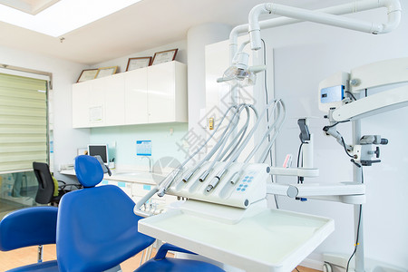 口腔诊疗责任彩色图片牙科设备牙科诊疗室里的医疗设备背景