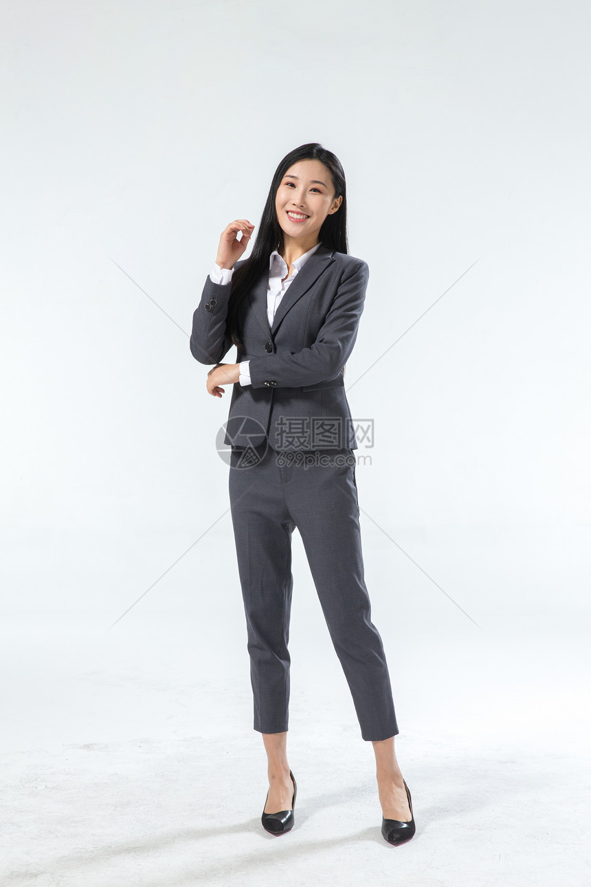 模仿办公室职员东亚女白领图片