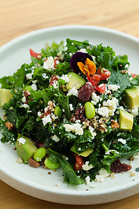 蔬菜沙拉健康豆沙拉高清图片