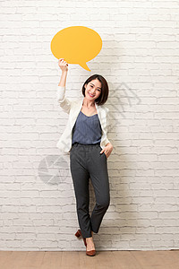 职业自信快乐的商务青年女人图片