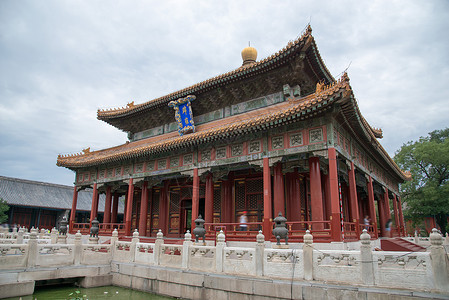 神圣水元素河流寺庙北京雍和宫背景