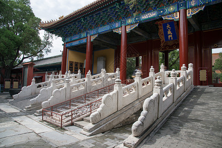 寺庙风景大城市北京雍和宫背景图片