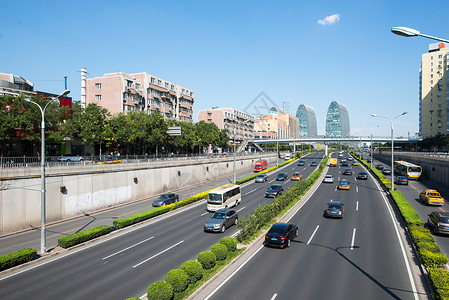 北京西直门建筑群和道路图片