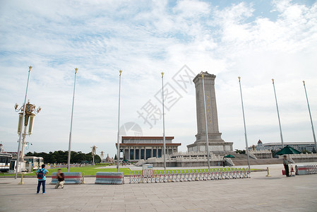 英雄标志主义建筑特色美景北京广场背景