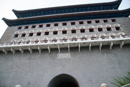 白昼水平构图门楼北京前门城楼图片