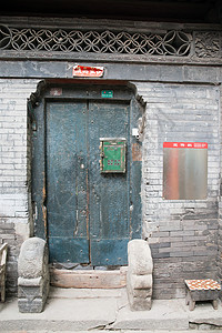 古典地产行业LOGO房子旅行历史北京胡同背景