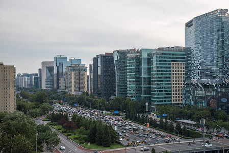 城市摩天大楼机动车北京市东直门建筑群图片