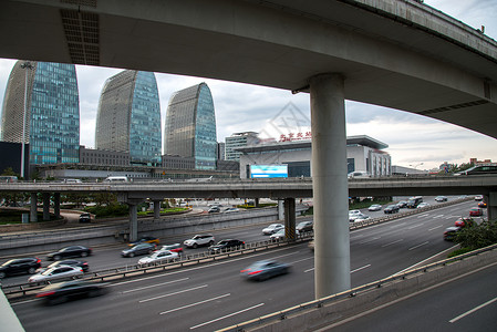 人造建筑公路都市风景北京西直门建筑群图片